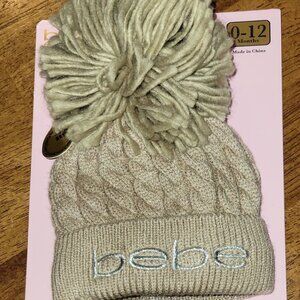 Baby Girl Bebe Hat & Bootie Set, Size 0-12 months, Tan